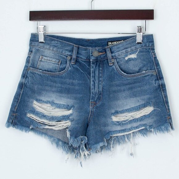Blank NYC Hi Rise Denim Shorts Women's Size 25 - Picture 1 of 6